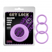 Набор из 3 сиреневых эрекционных колец Magnum Force Cock Ring - Chisa - в Иркутске купить с доставкой