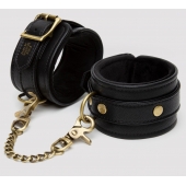 Черные оковы на ноги Bound to You Faux Leather Ankle Cuffs - Fifty Shades of Grey - купить с доставкой в Иркутске