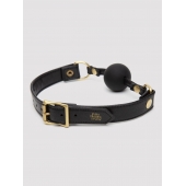 Черный кляп-шар Bound to You Faux Leather Ball Gag - Fifty Shades of Grey - купить с доставкой в Иркутске