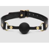 Черный кляп-шар Bound to You Faux Leather Ball Gag - Fifty Shades of Grey - купить с доставкой в Иркутске