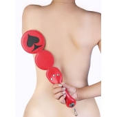Шлёпалка  Пики  с анальным плагом - LOVETOY (А-Полимер) - купить с доставкой в Иркутске