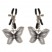 Зажимы на соски с бабочками Butterfly Nipple Clamps - Pipedream - купить с доставкой в Иркутске