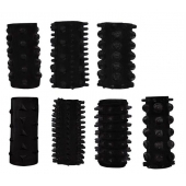 Набор из 7 черных насадок PENIS SLEEVES SET - Dream Toys - в Иркутске купить с доставкой