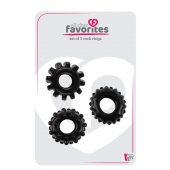 Набор из 3 черных эрекционных колец SET OF 3 COCKRINGS - Dream Toys - в Иркутске купить с доставкой