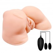 Телесная вибровагина Julie с 2 рабочими отверстиями - Baile - в Иркутске купить с доставкой