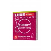 Презервативы с ароматом вишни LUXE Royal Cherry Collection - 3 шт. - Luxe - купить с доставкой в Иркутске