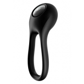 Черное эрекционное виброкольцо Majestic Duo - Satisfyer - в Иркутске купить с доставкой