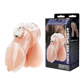 Прозрачная клетка целомудрия Acrylic See-thru Chastity Cage - BlueLine - купить с доставкой в Иркутске