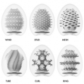 Набор из 6 мастурбаторов Tenga EGG IV с различным рельефом - Tenga - в Иркутске купить с доставкой