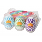 Набор из 6 мастурбаторов Tenga EGG IV с различным рельефом - Tenga - в Иркутске купить с доставкой