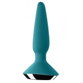 Бирюзовая анальная пробка с вибрацией Satisfyer Plug-ilicious 1 - 13,5 см. - Satisfyer в Иркутске Бирюзовая анальная пробка с вибрацией Satisfyer Plug-ilicious 1 - 13,5 см. - Satisfyer