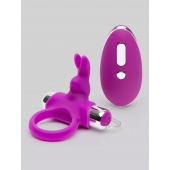 Лиловое виброкольцо с пультом ДУ Remote Control Cock Ring - Happy Rabbit - в Иркутске купить с доставкой