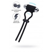 Черное эрекционное лассо на пенис Jat - A-toys - в Иркутске купить с доставкой