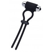 Черное эрекционное лассо на пенис Jat - A-toys - в Иркутске купить с доставкой