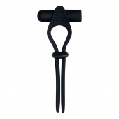 Черное эрекционное лассо с вибропулей Black Tie Affair - Zero Tolerance - в Иркутске купить с доставкой