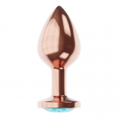 Пробка цвета розового золота с малиновым кристаллом Diamond Topaz Shine L - 8,3 см. - Lola Games - купить с доставкой в Иркутске