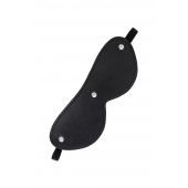 Черная кожаная маска Anonymo с мягким подкладом - ToyFa - купить с доставкой в Иркутске Черная кожаная маска Anonymo с мягким подкладом - ToyFa - купить с доставкой в Иркутске