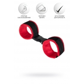 Красно-черные велюровые наручники Anonymo - ToyFa - купить с доставкой в Иркутске Красно-черные велюровые наручники Anonymo - ToyFa - купить с доставкой в Иркутске