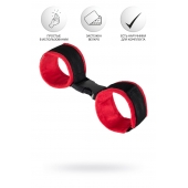 Красно-черные велюровые оковы Anonymo - ToyFa - купить с доставкой в Иркутске Красно-черные велюровые оковы Anonymo - ToyFa - купить с доставкой в Иркутске