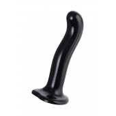 Черный стимулятор для пар P G-Spot Dildo Size L - 19 см. - Strap-on-me - в Иркутске купить с доставкой