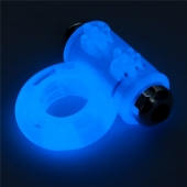 Голубое, светящееся в темноте эрекционное виброкольцо Lumino Play Vibrating Penis Ring - Lovetoy - в Иркутске купить с доставкой