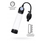 Прозрачная механическая помпа Roald с манометром - Sexus - в Иркутске купить с доставкой Прозрачная механическая помпа Roald с манометром - Sexus - в Иркутске купить с доставкой