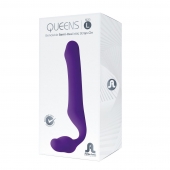 Фиолетовый безремневой страпон Queens L - Adrien Lastic - купить с доставкой в Иркутске