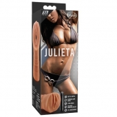 Мастурбатор-вагина цвета карамели Julieta с вибрацией - Blush Novelties - в Иркутске купить с доставкой