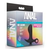 Черный анальный вибратор Silicone Vibrating Prostate Massager 01 - 10,8 см. - Blush Novelties - в Иркутске купить с доставкой