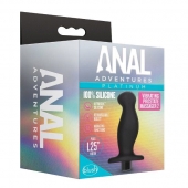 Черный анальный вибромассажёр Silicone Vibrating Prostate Massager 02 - 10,8 см. - Blush Novelties - в Иркутске купить с доставкой