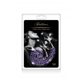 Зажимы для сосков с фиолетовой цепочкой Sweet Caress Nipple Chain - Sweet Caress - купить с доставкой в Иркутске