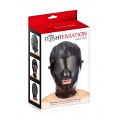 Маска-шлем с отверстием для рта и съемными шорами - Fetish Tentation - купить с доставкой в Иркутске