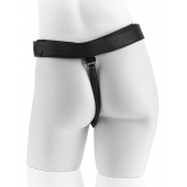 Страпон с телесной насадкой 7  Uncut with Strap on Harness - 18 см. - Pipedream - купить с доставкой в Иркутске