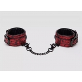 Красно-черные наручники Reversible Faux Leather Wrist Cuffs - Fifty Shades of Grey - купить с доставкой в Иркутске
