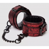 Красно-черные наручники Reversible Faux Leather Wrist Cuffs - Fifty Shades of Grey - купить с доставкой в Иркутске