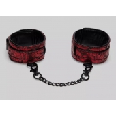 Красно-черные оковы Reversible Faux Leather Ankle Cuffs - Fifty Shades of Grey - купить с доставкой в Иркутске