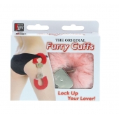 Металлические наручники с розовой меховой опушкой METAL HANDCUFF WITH PLUSH PINK - Dream Toys - купить с доставкой в Иркутске