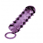 Закрытая фиолетовая насадка с пупырышками SAMURAI PENIS SLEEVE PURPLE - 14,5 см. - NMC - в Иркутске купить с доставкой