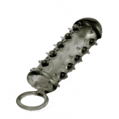Дымчатая стимулирующая насадка с закрытой головкой SAMURAI PENIS SLEEVE BLACK - 14,5 см. - NMC - в Иркутске купить с доставкой