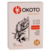 Тонкие презервативы OKOTO Thin Extra Soft - 3 шт. - Sitabella - купить с доставкой в Иркутске