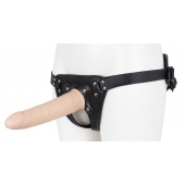 Пустотелый страпон Harness CLASSIC с бандажом - 19,5 см. - LOVETOY (А-Полимер) - купить с доставкой в Иркутске