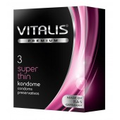 Ультратонкие презервативы VITALIS PREMIUM super thin - 3 шт. - Vitalis - купить с доставкой в Иркутске