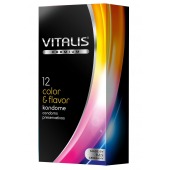 Цветные ароматизированные презервативы VITALIS PREMIUM color   flavor - 12 шт. - Vitalis - купить с доставкой в Иркутске