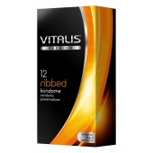 Ребристые презервативы VITALIS PREMIUM ribbed - 12 шт. - Vitalis - купить с доставкой в Иркутске