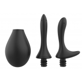 Черный анальный душ Nexus Anal Douche Set с 2 сменными насадками - Nexus Range - купить с доставкой в Иркутске
