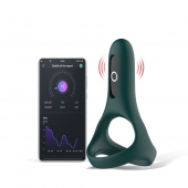 Изумрудное виброкольцо Magic Motion Rise с подхватом мошонки - Magic Motion - в Иркутске купить с доставкой