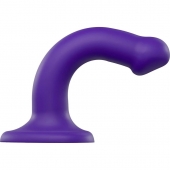 Фиолетовый фаллоимитатор-насадка Strap-On-Me Dildo Dual Density size S - 17 см. - Strap-on-me - купить с доставкой в Иркутске