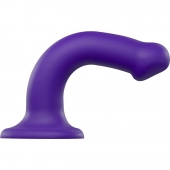 Фиолетовый фаллоимитатор-насадка Strap-On-Me Dildo Dual Density size M - 18 см. - Strap-on-me - купить с доставкой в Иркутске