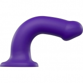 Фиолетовый фаллоимитатор-насадка Strap-On-Me Dildo Dual Density size L - 19 см. - Strap-on-me - купить с доставкой в Иркутске