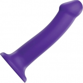 Фиолетовый фаллоимитатор-насадка Strap-On-Me Dildo Dual Density size L - 19 см. - Strap-on-me - купить с доставкой в Иркутске